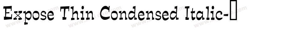 Expose Thin Condensed Italic字体转换